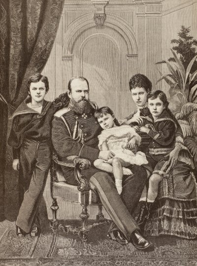 Alexander III van Rusland en zijn familie, uit 